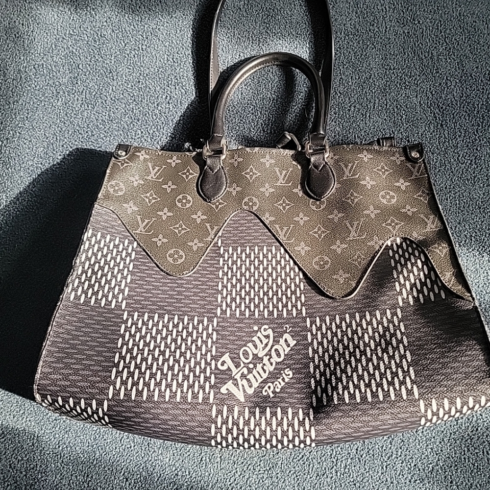 LOUIS VUITTON ON THE GOMIRROR COPY BIG SIZE TOTE WITH OG DUST COVER SUPERIOR LEA